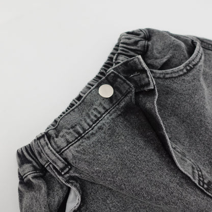 儿童灰色牛仔裤