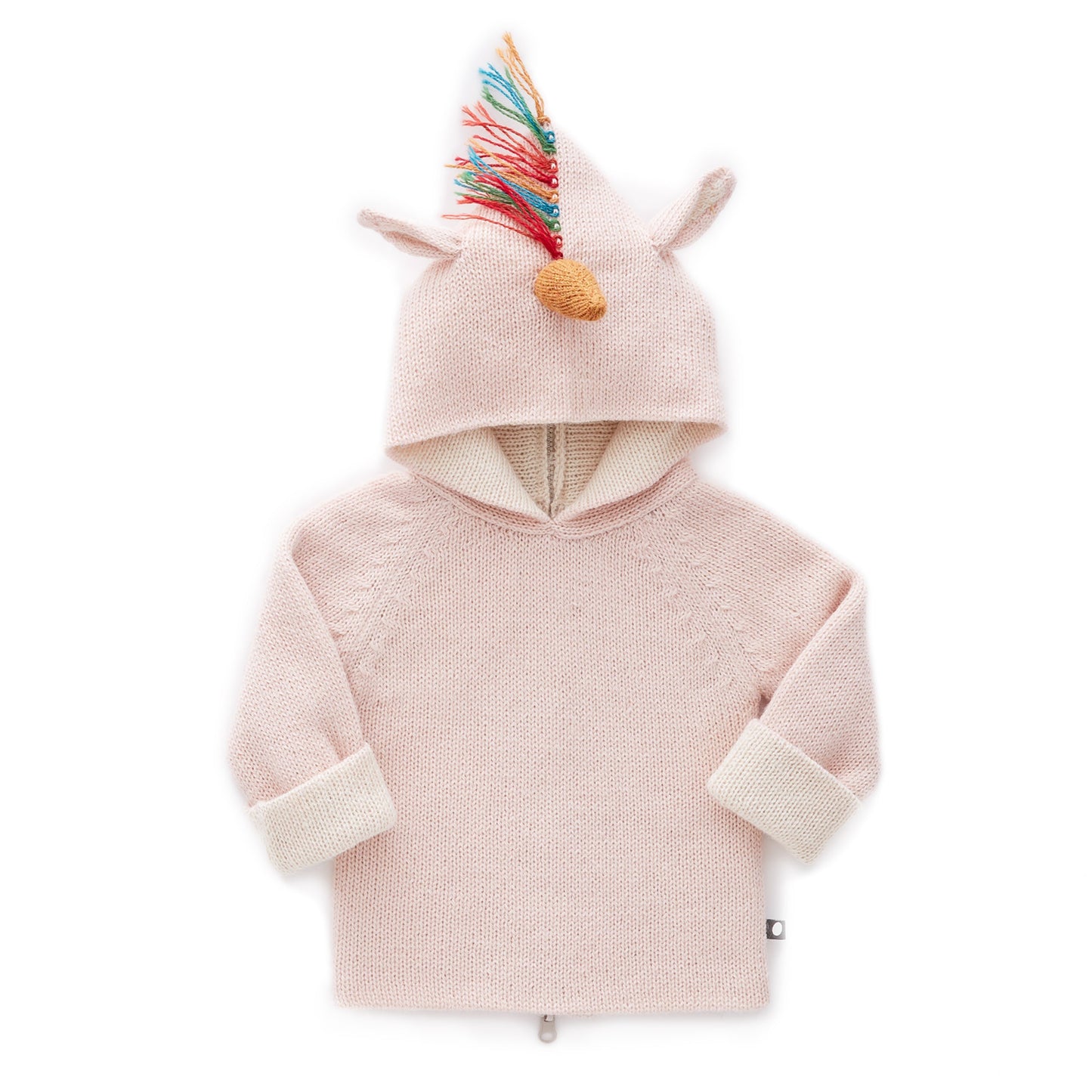 Baby Girls Rainbow Unicorn Baby Alpaca Hoodie