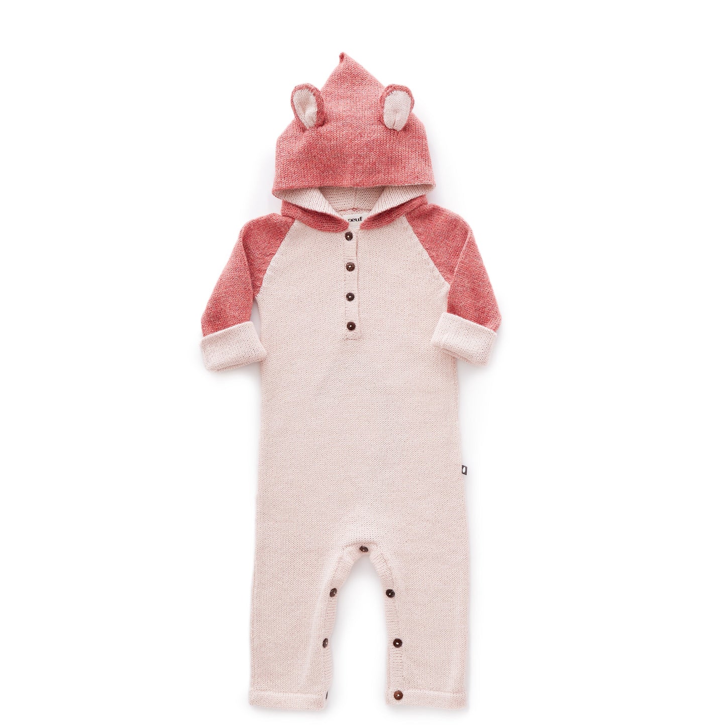 Baby Pink Panther Baby Alpaca Hooded Jumper