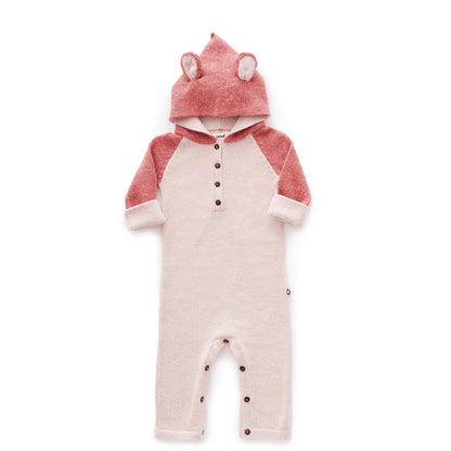 Baby Pink Panther Baby Alpaca Hooded Jumper