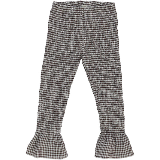 女童黑色格子打底裤