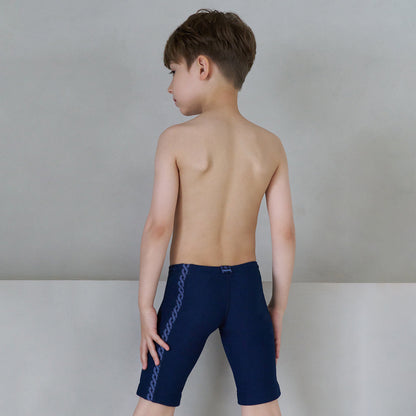 男童藏青色专业泳裤