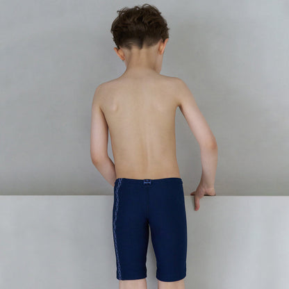 男童藏青色专业泳裤