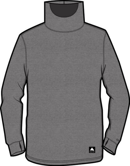 Men's Midweight Base Layer Long Neck Shirt