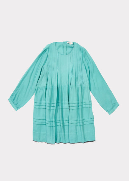 Girls Green Long Sleeves Dress