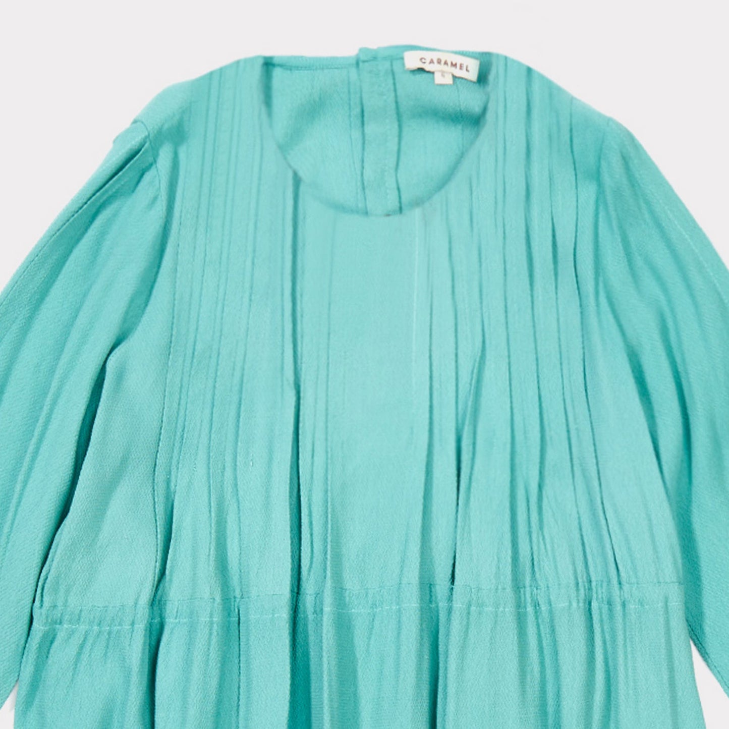 女童绿宝石斜纹连衣裙