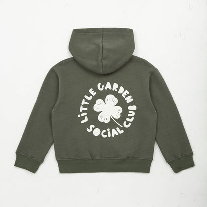 男童深绿色拉链上衣