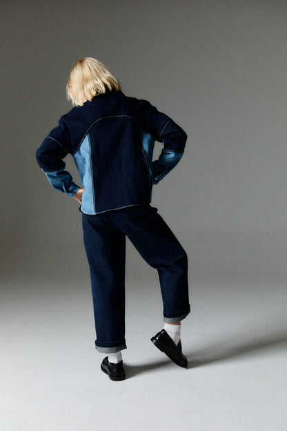 女童蓝色牛仔裤