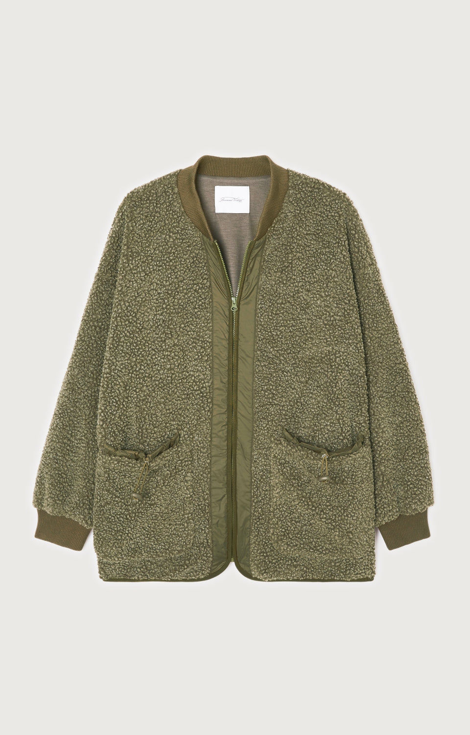 女士绿色拉链夹克
