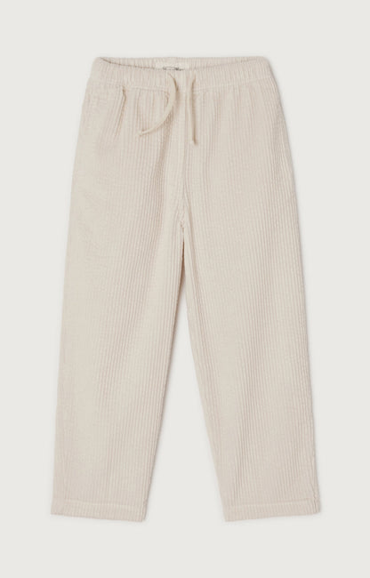 儿童象牙白灯芯绒长裤