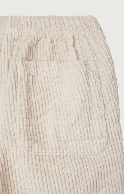 儿童象牙白灯芯绒长裤