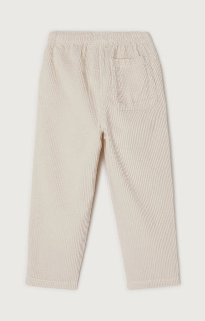 儿童象牙白灯芯绒长裤