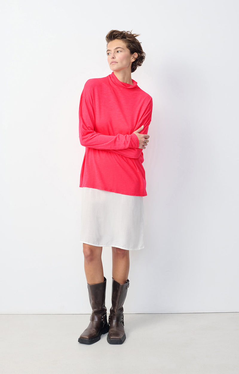 TEE-SHIRT AMPLE ML COL ROULE