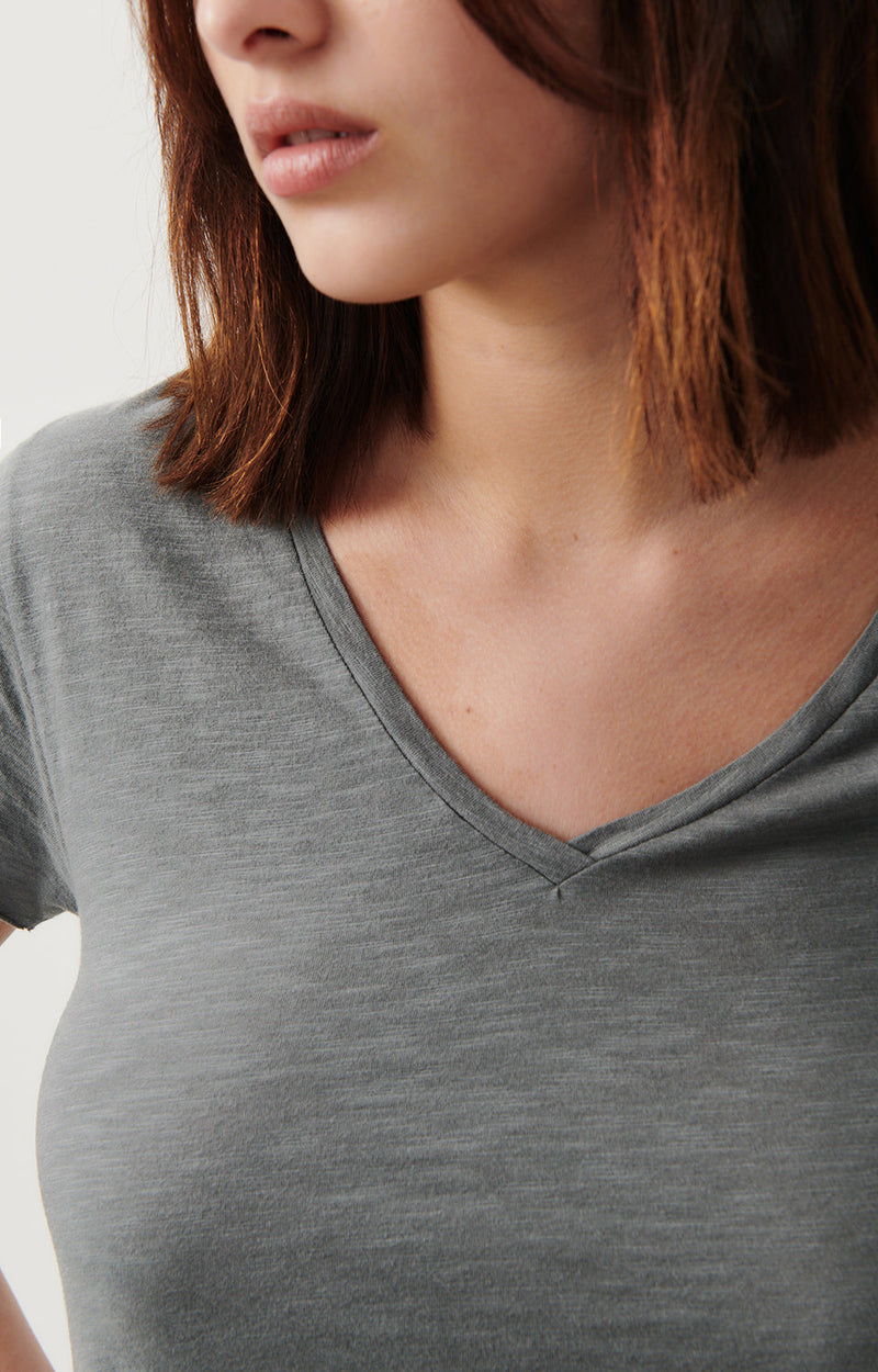 T-SHIRT TRAPEZE MC COL V