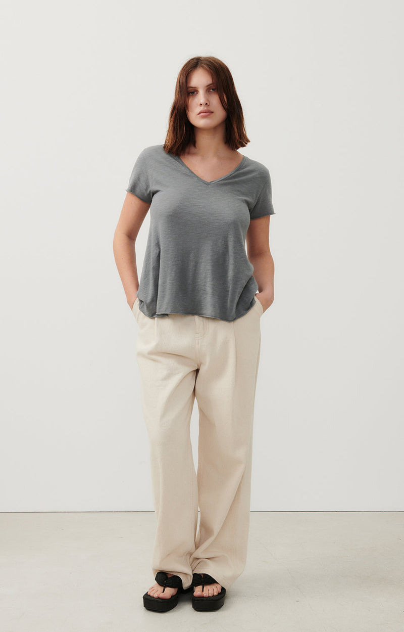 T-SHIRT TRAPEZE MC COL V