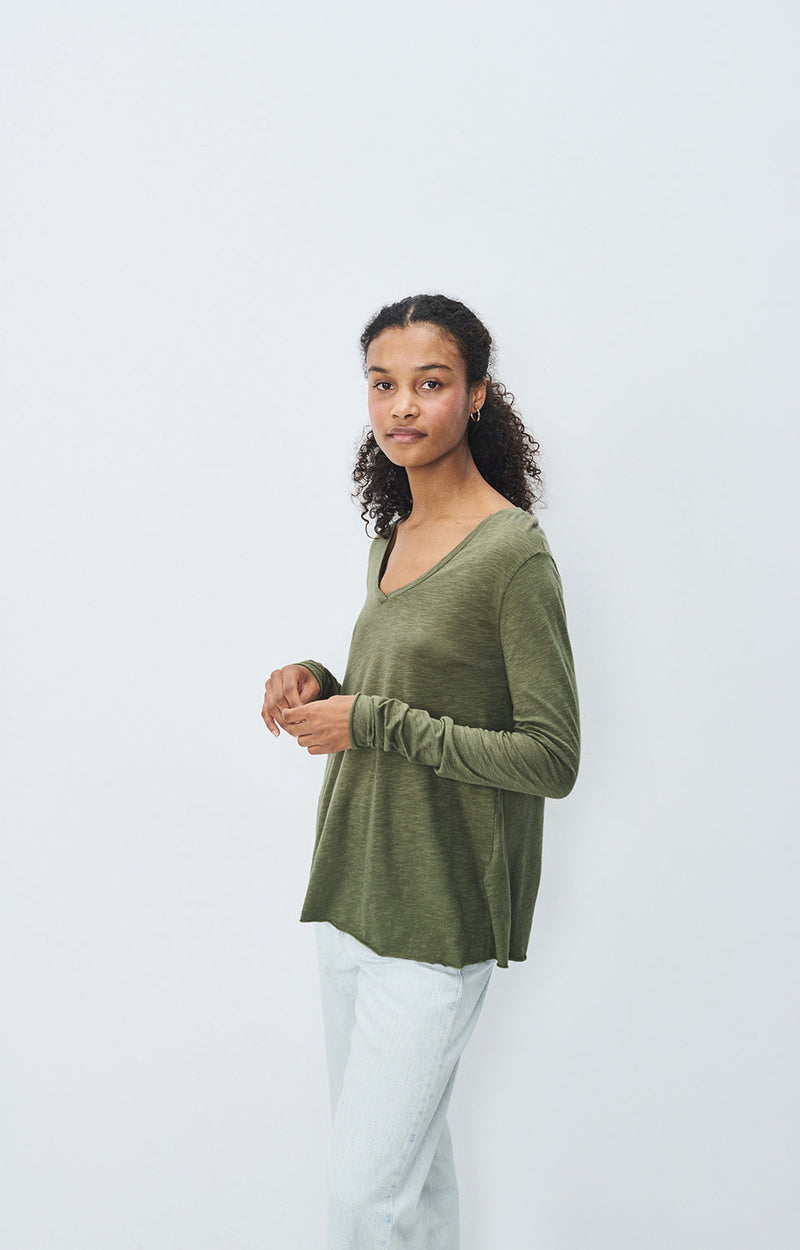 T-SHIRT TRAPEZE ML COL V