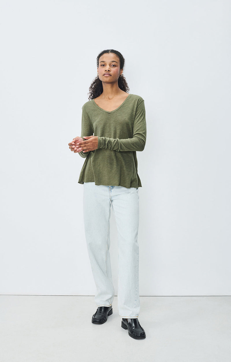 T-SHIRT TRAPEZE ML COL V