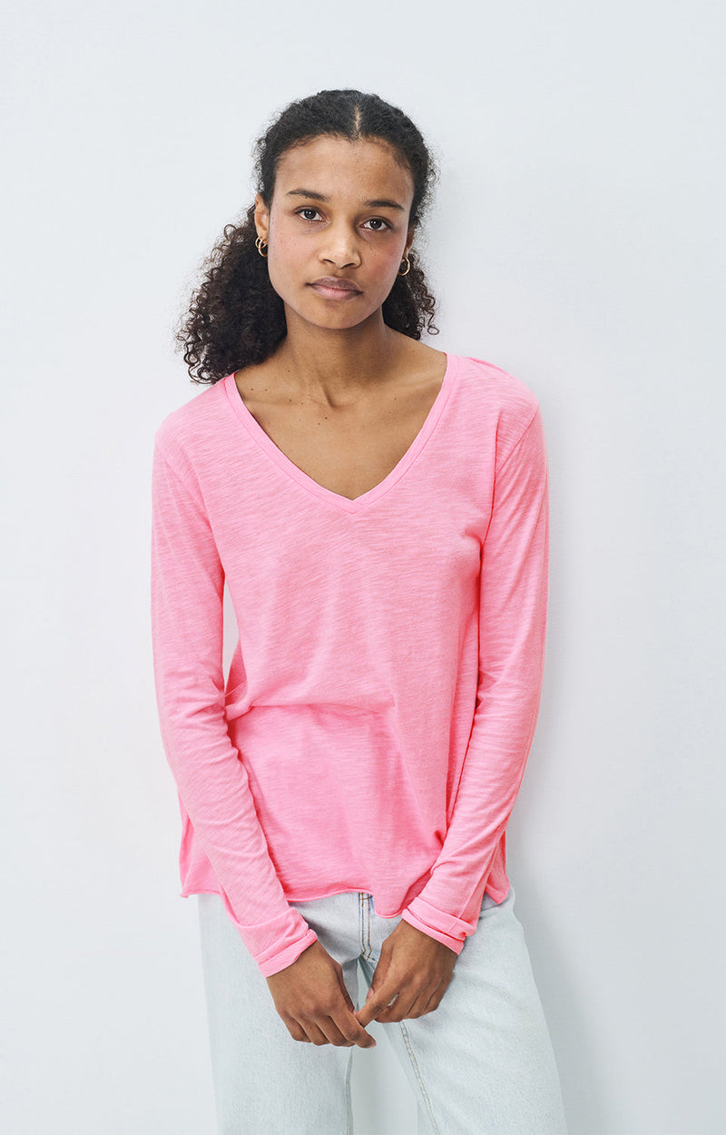 T-SHIRT TRAPEZE ML COL V