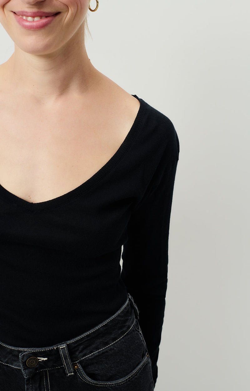 TEE-SHIRT AJUSTE ML COL V
