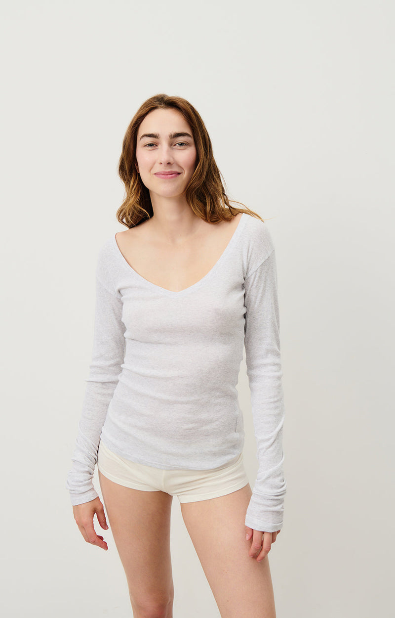TEE-SHIRT AJUSTE ML COL V