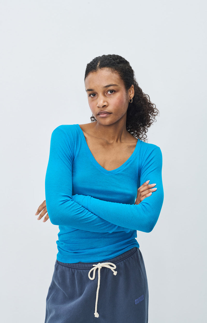 TEE-SHIRT AJUSTE ML COL V