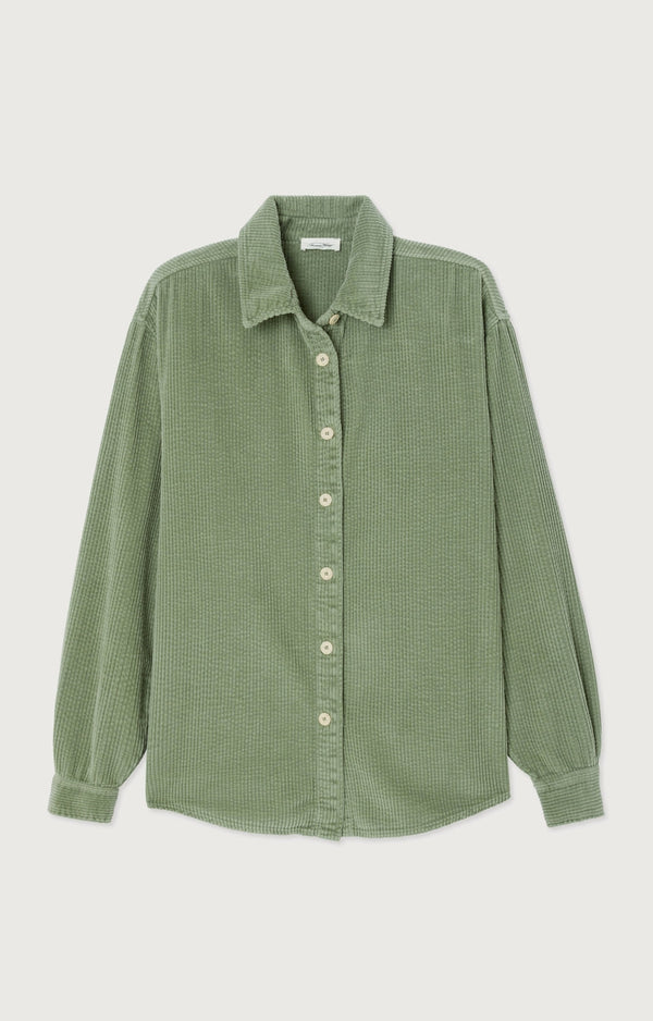 CHEMISE LONGUE AMPLE ML COL BOUTONNE