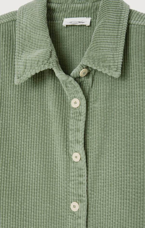 CHEMISE LONGUE AMPLE ML COL BOUTONNE