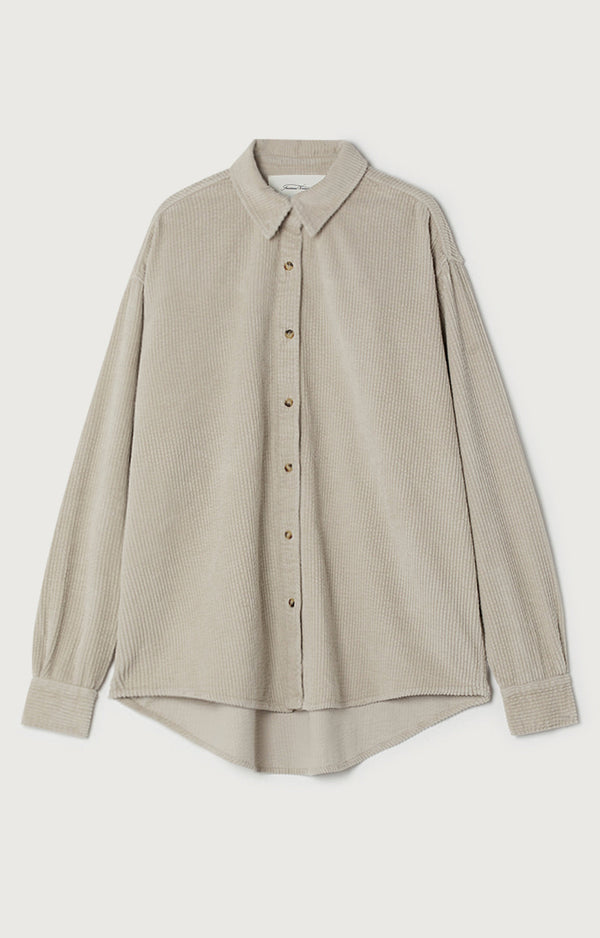 CHEMISE LONGUE AMPLE ML COL BOUTONNE