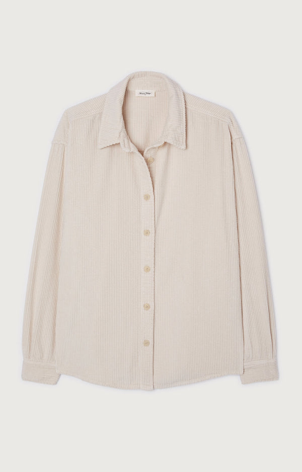 CHEMISE LONGUE AMPLE ML COL BOUTONNE