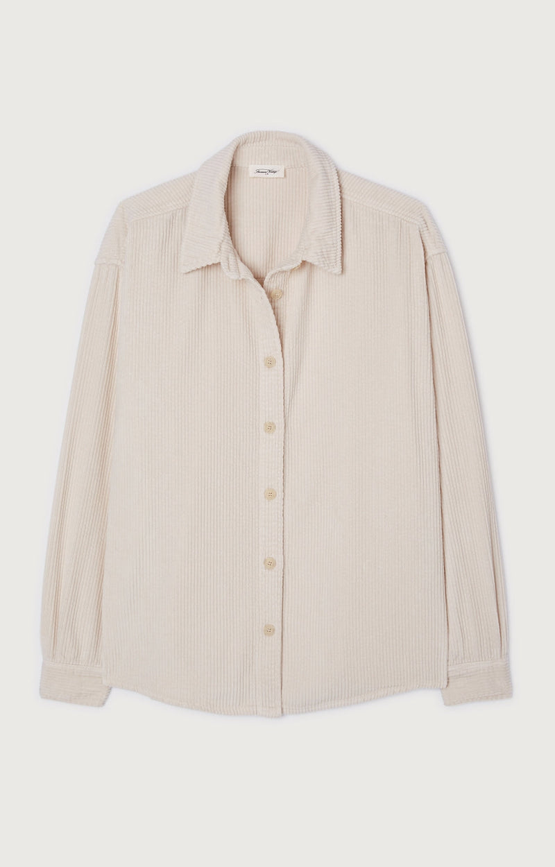 CHEMISE LONGUE AMPLE ML COL BOUTONNE