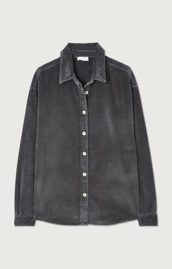 CHEMISE LONGUE AMPLE ML COL BOUTONNE