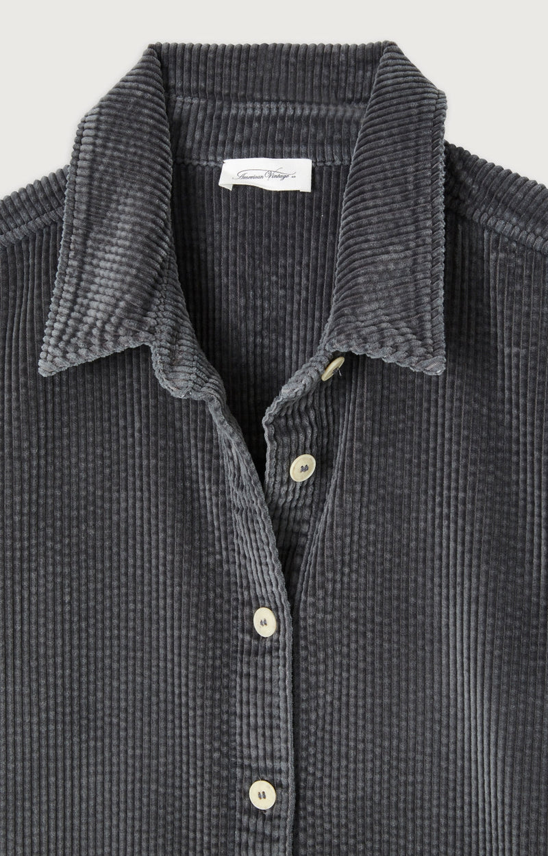 CHEMISE LONGUE AMPLE ML COL BOUTONNE
