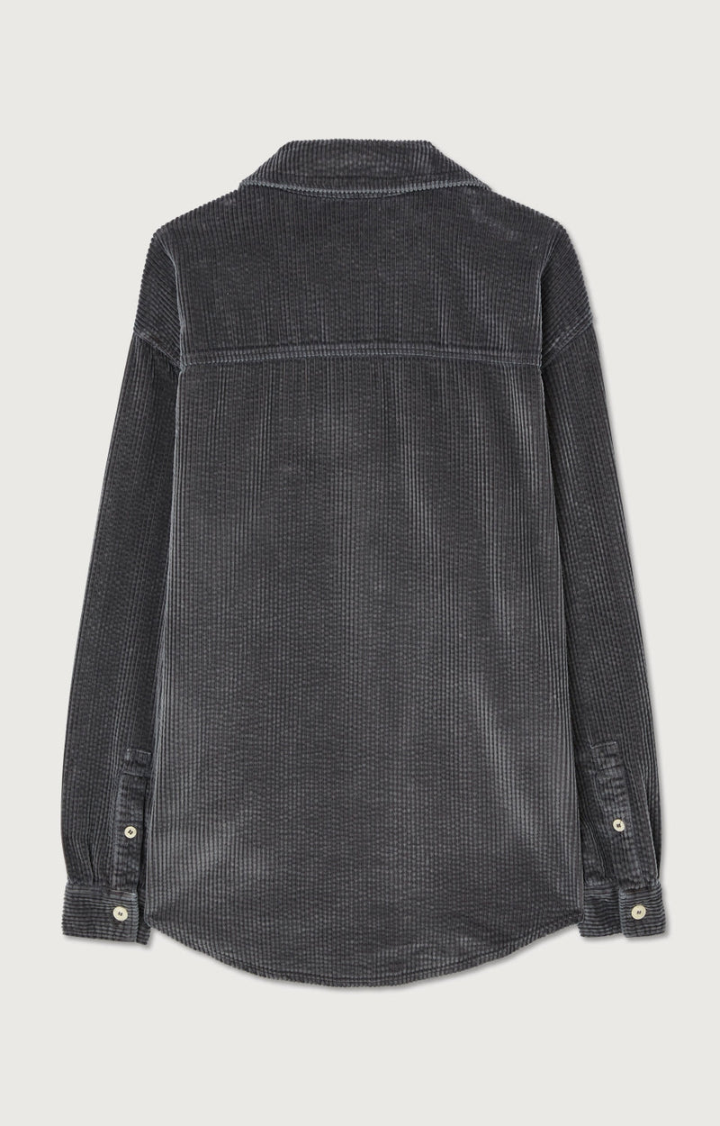 CHEMISE LONGUE AMPLE ML COL BOUTONNE