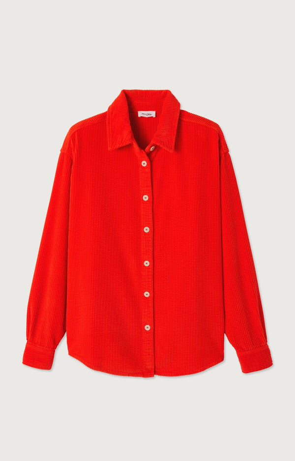 CHEMISE LONGUE AMPLE ML COL BOUTONNE