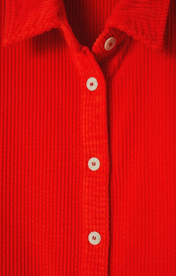 CHEMISE LONGUE AMPLE ML COL BOUTONNE