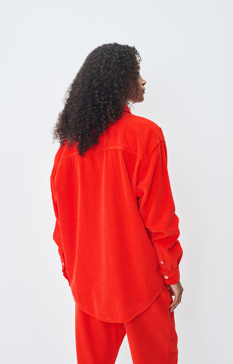 CHEMISE LONGUE AMPLE ML COL BOUTONNE
