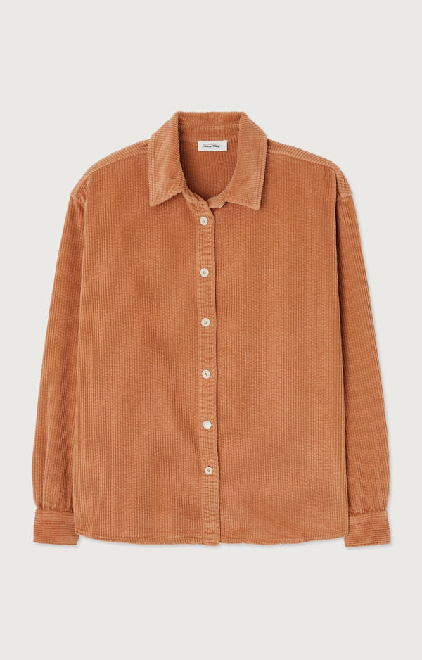CHEMISE LONGUE AMPLE ML COL BOUTONNE