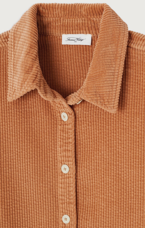 CHEMISE LONGUE AMPLE ML COL BOUTONNE