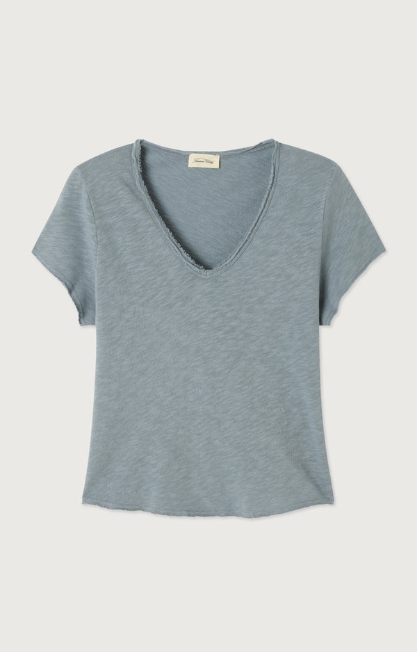 T-SHIRT DROIT MC COL V