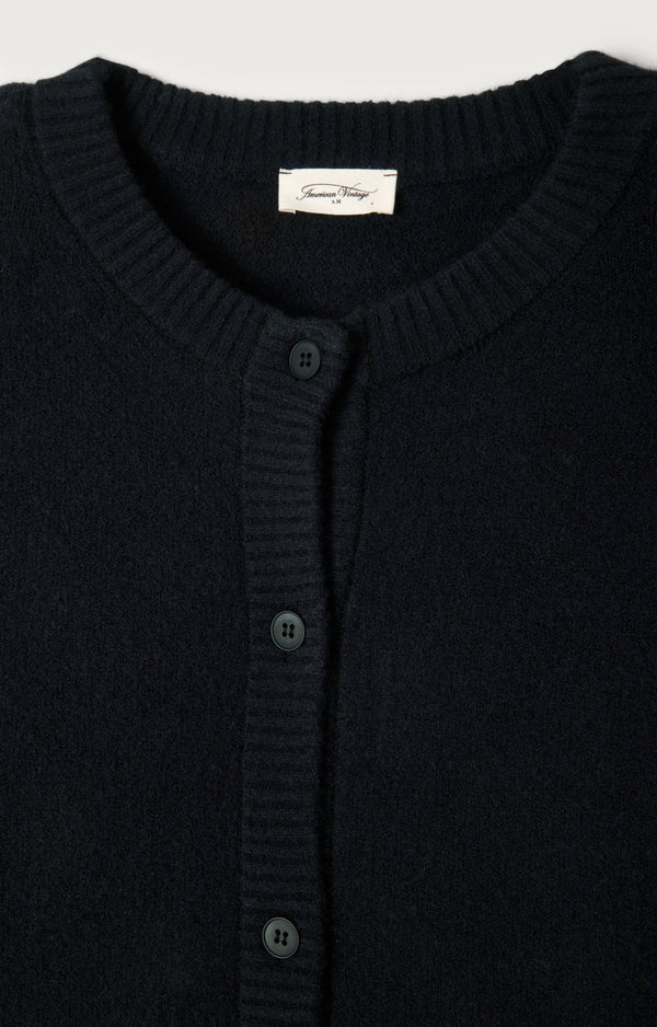 GILET COURT BOULE ML COL ROND BOUTONNE