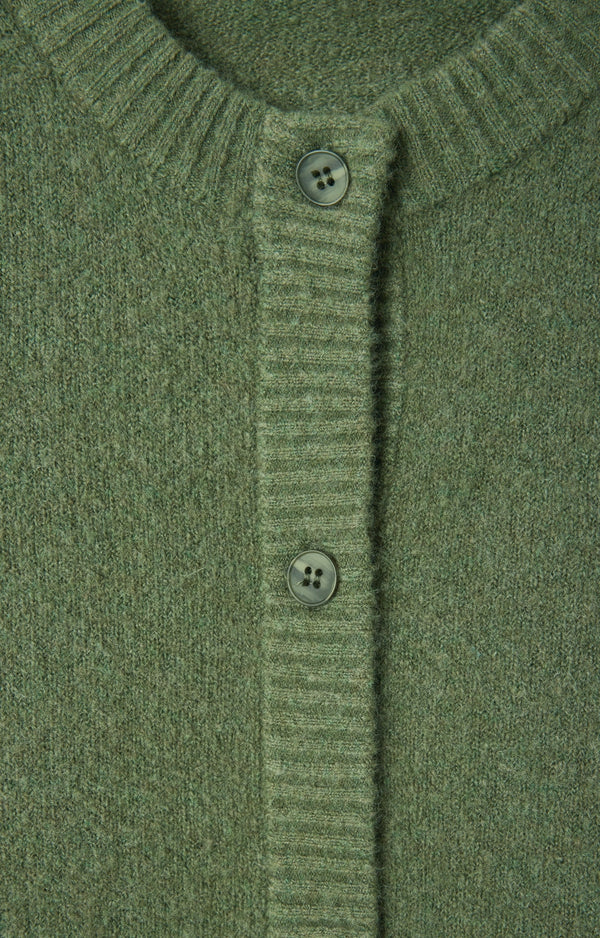 GILET COURT BOULE ML COL ROND BOUTONNE