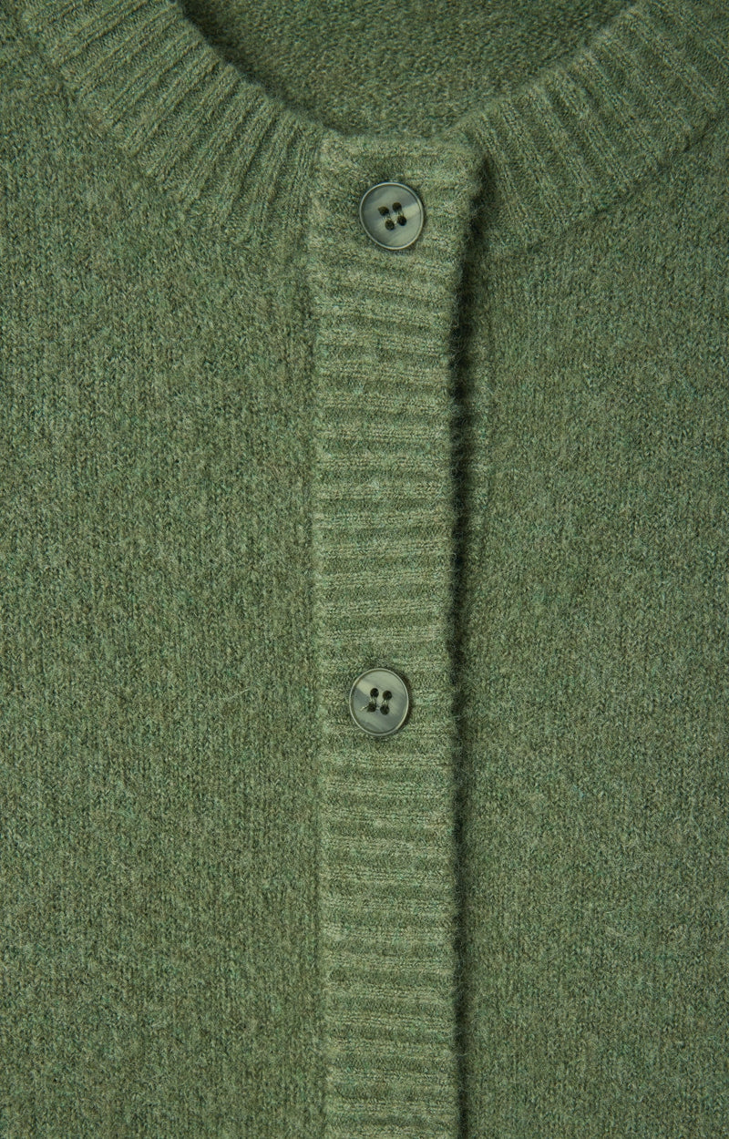 GILET COURT BOULE ML COL ROND BOUTONNE