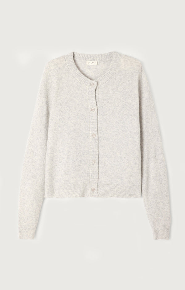 GILET COURT BOULE ML COL ROND BOUTONNE