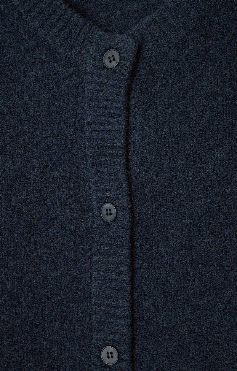 GILET COURT BOULE ML COL ROND BOUTONNE