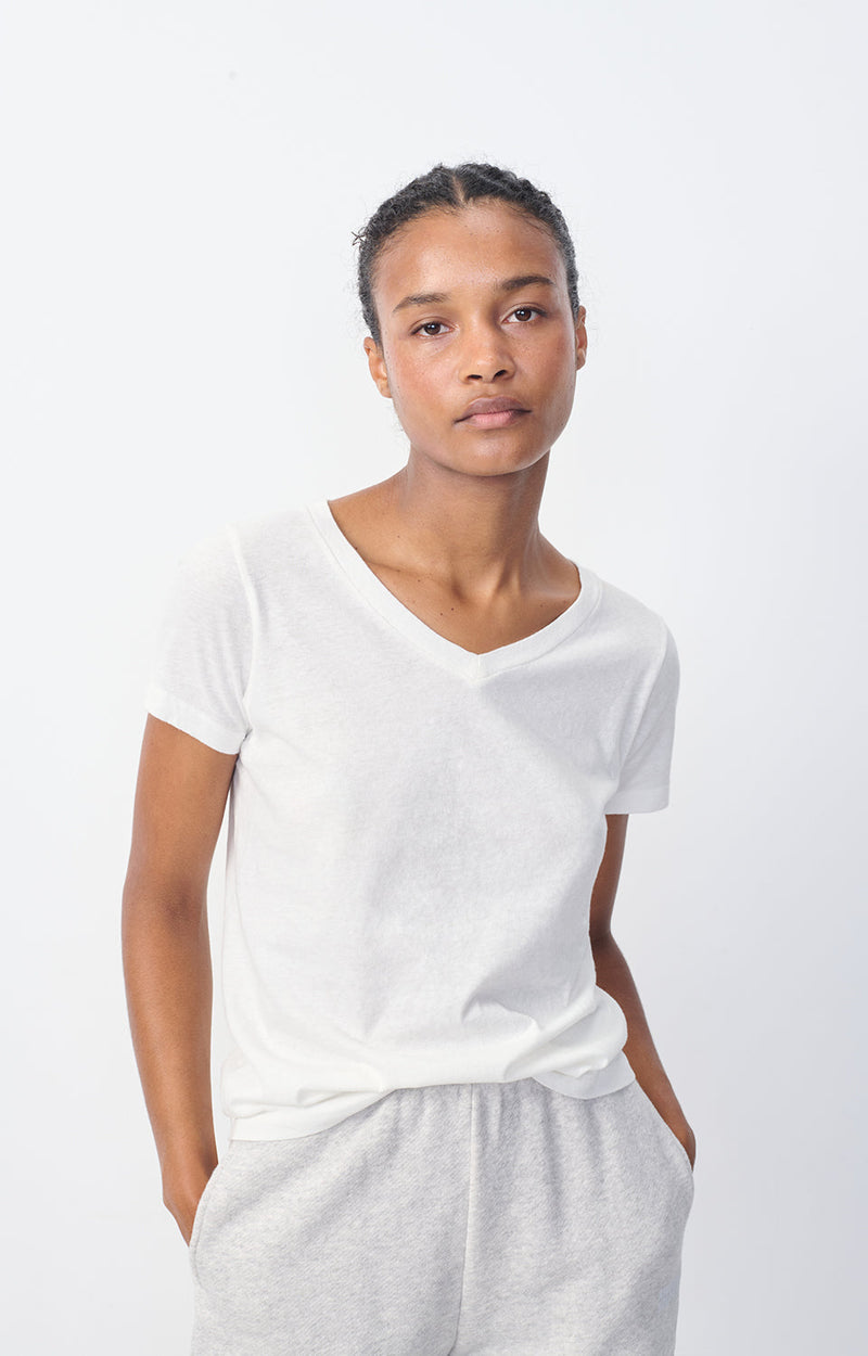 T-SHIRT AJUSTE MC COL V