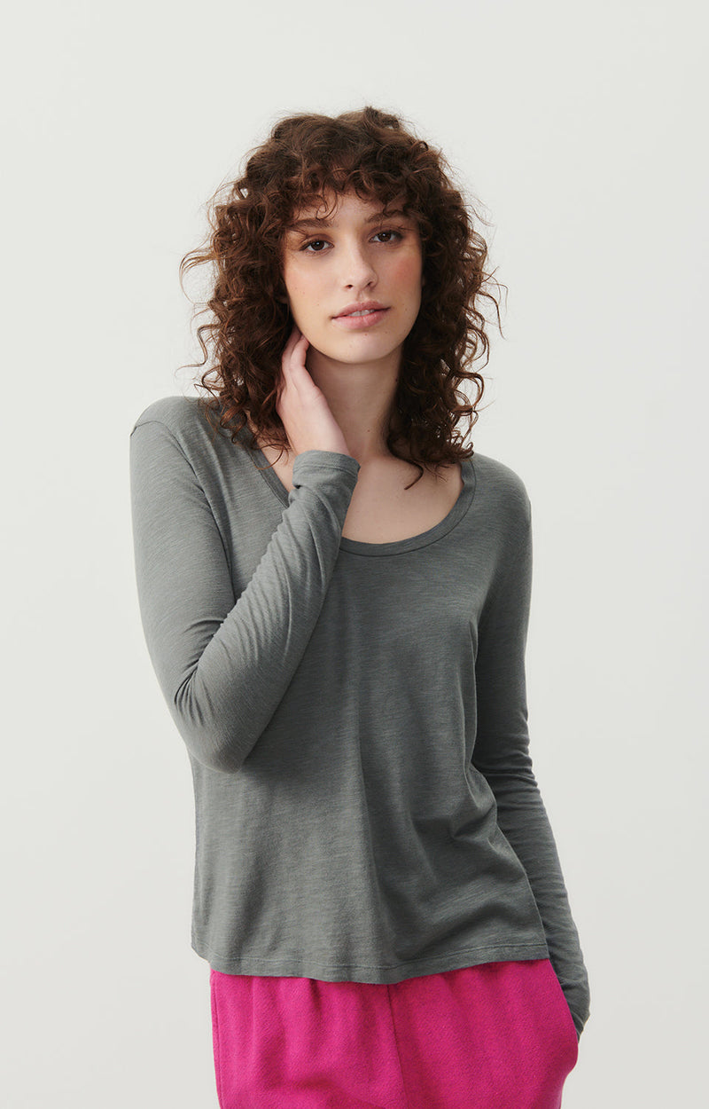 T-SHIRT DROIT ML COL U
