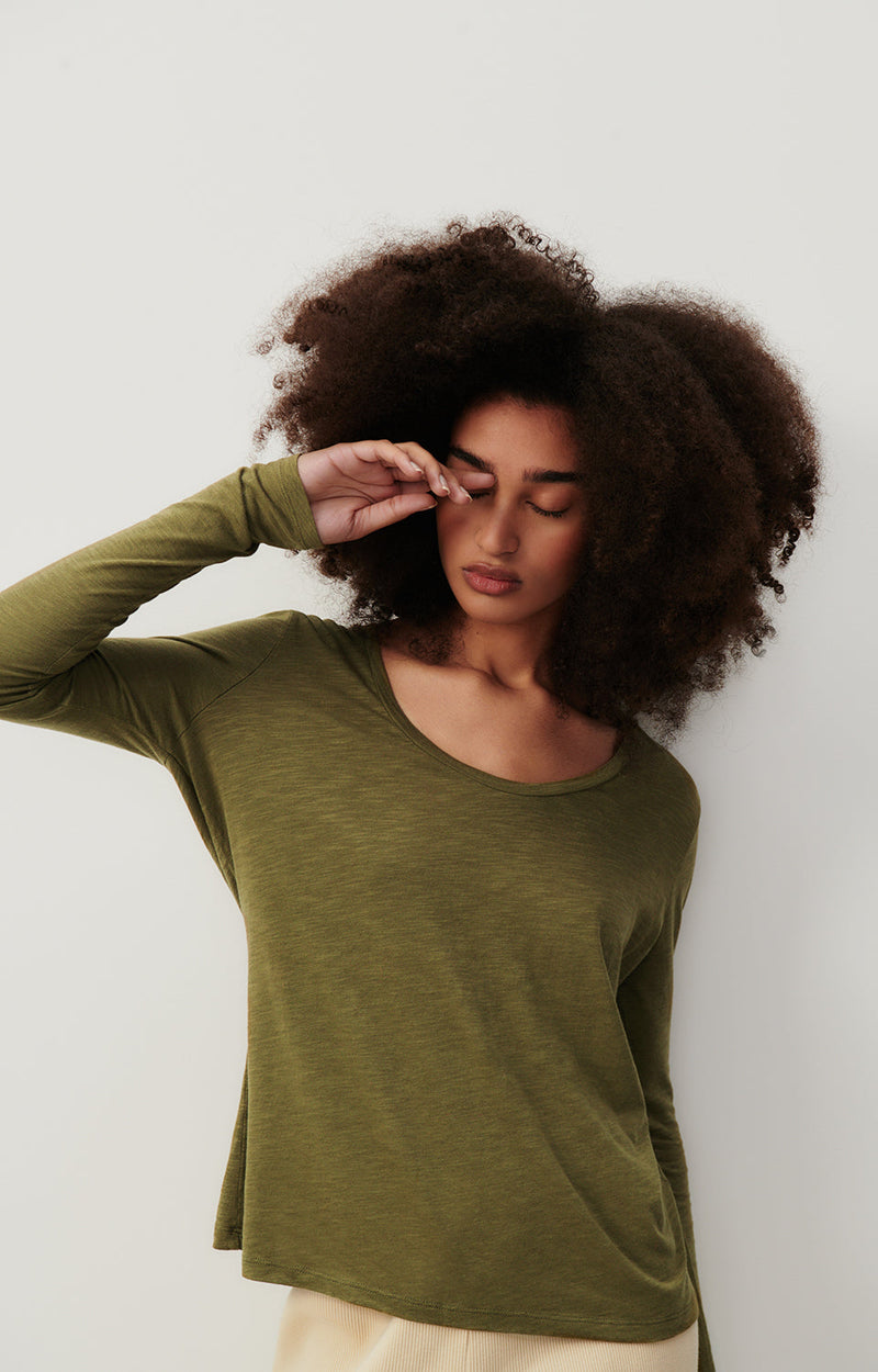 T-SHIRT DROIT ML COL U