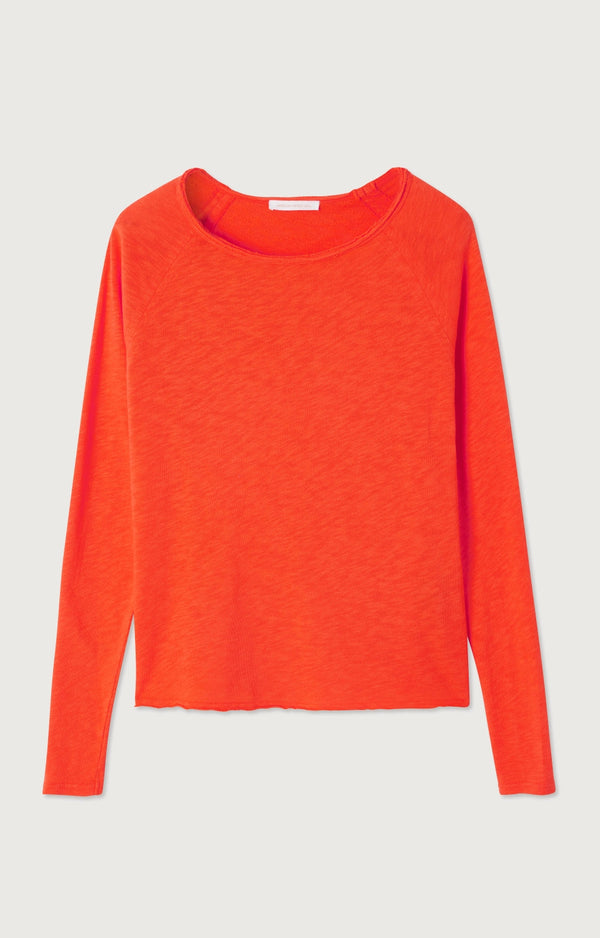T-SHIRT DROIT ML COL BATEAU