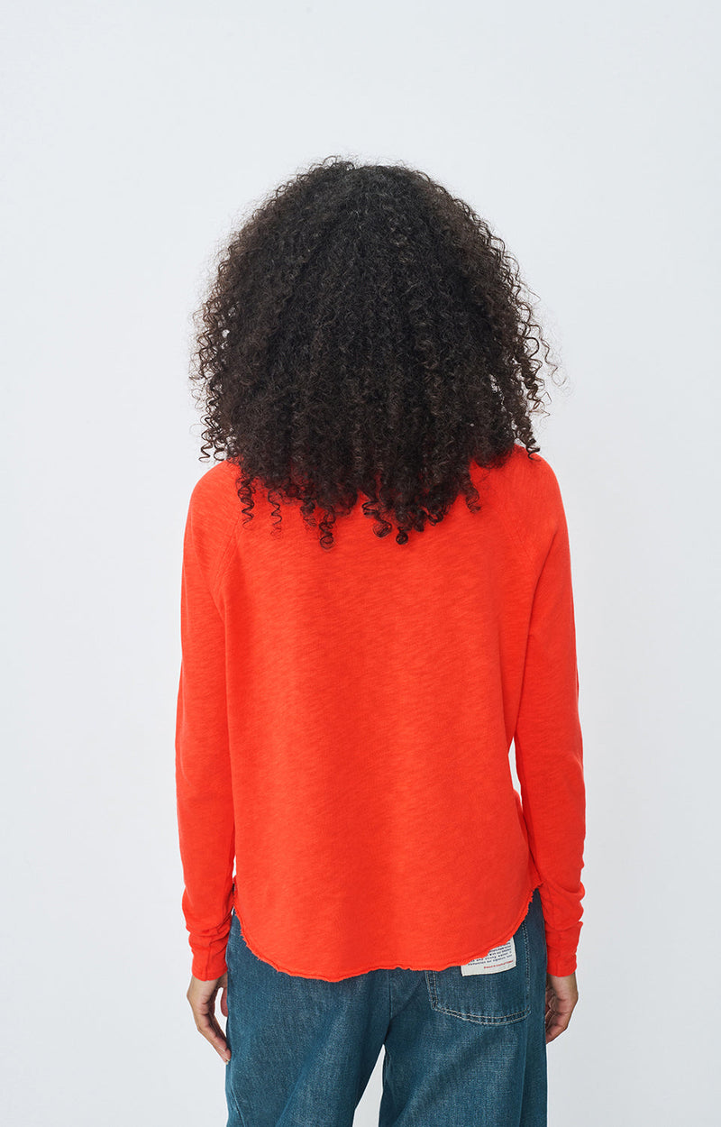 T-SHIRT DROIT ML COL BATEAU