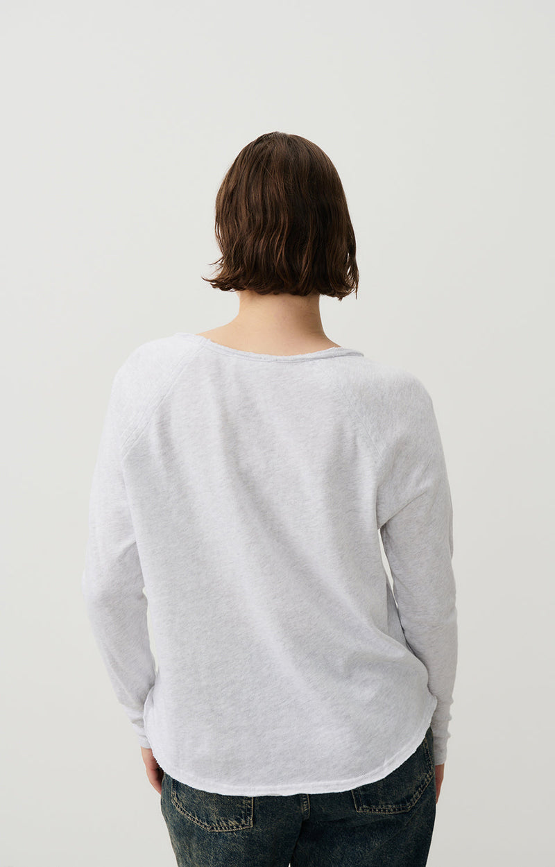 T-SHIRT DROIT ML COL BATEAU